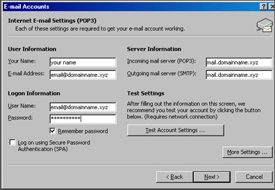 Email Settings