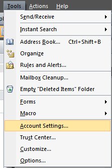 gmail email account settings for outlook 2007